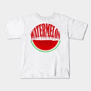 watermelon fruit illustration design Kids T-Shirt